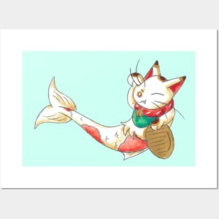 Lucky Cat Fish Posters and Art